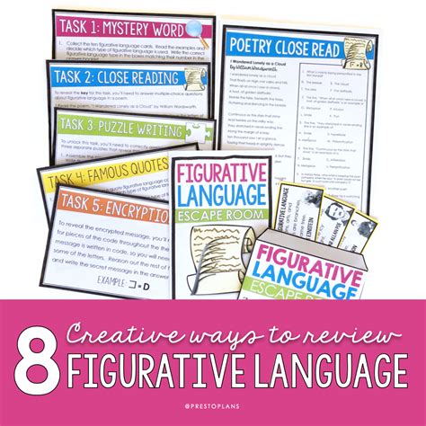 Figurative Language Practice And Figurative Language Cumulative Review