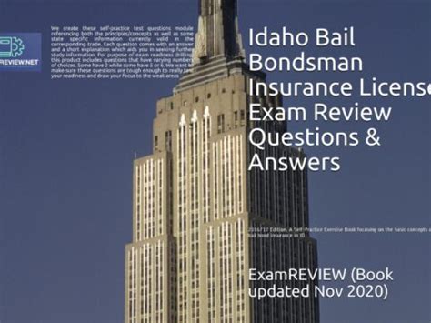 Do you qualify for an insurance license? Idaho Bail Bondsman Insurance License Exam Review Questions & Answers 2014 - State License Exams