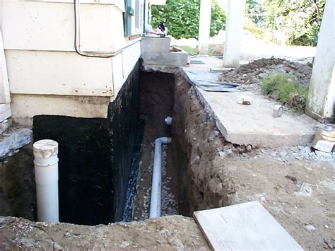 Exterior Foundation Footing Drain For Crawl Space Allied