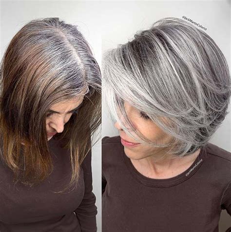 Long grey hairstyles you can go for stylish contemporary looks or up to shoulder length hair. 41 Stunning Grey Hair Color Ideas and Styles | Page 3 of 4 ...