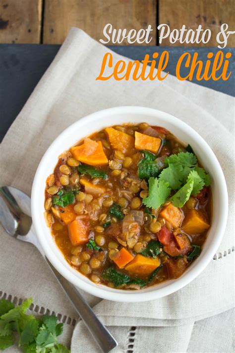 This tasty vegan lentil chili is sure to impress! Sweet Potato Lentil Chili | Easy, Vegan, Delicious