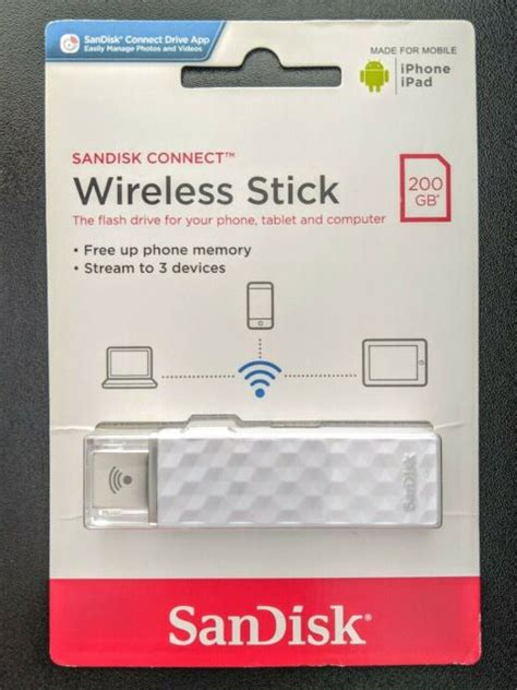 New Sandisk Connect Wireless Memory Stick Wifi Usb Flash Media Drive