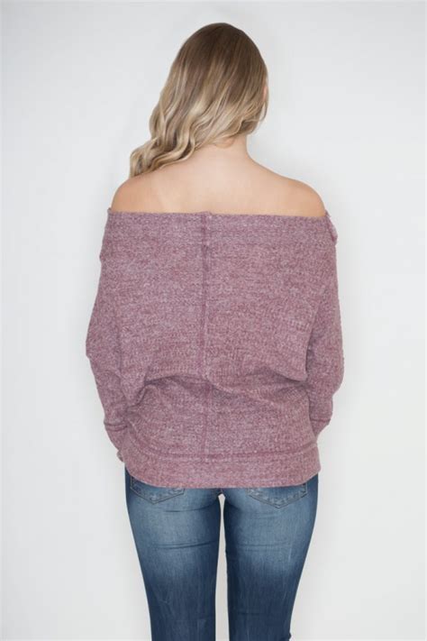 Cherish Off Shoulder Reverse Stitch Top