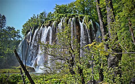 Download Wallpapers Plitvice Lakes National Park 4k Summer Beautiful
