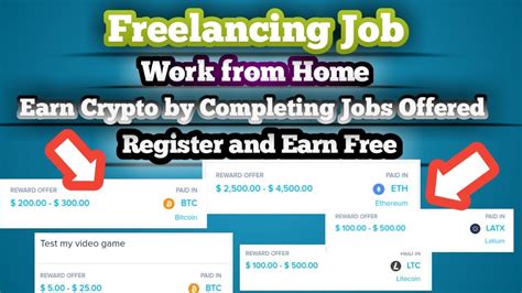Earn Free Crypto Highest Freelancing Jobs Work From Home Latium