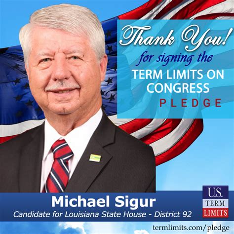 Michael Sigur Pledges To Support Congressional Term Limits Us Term