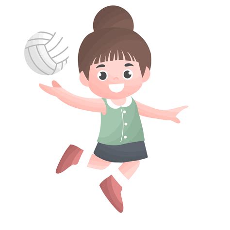 Free Little Girl Playing Volleyball 19019780 Png With Transparent