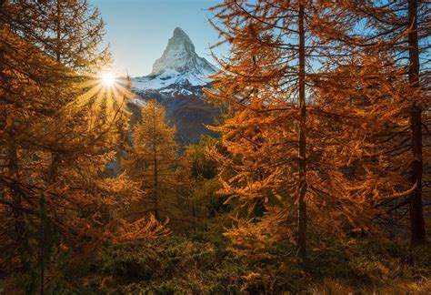 Vadim Kononenko Mountains Nature Landscape Forest Snowy Peak Fall