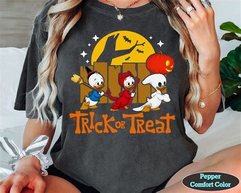 Ducktales Trick Or Treat Huey Dewey Louie Halloween Shirt Etsy