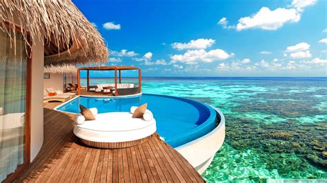 luxury water bungalows maldives ultra hd desktop background wallpaper for 4k uhd tv widescreen