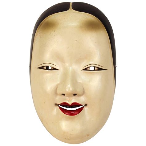 Masque De Théâtre Japonais Okame Ko Omote Noh Période Edo Sur 1stdibs