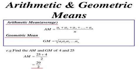 Relation Between Arithmetic Means And Geometric Means Assignment Point