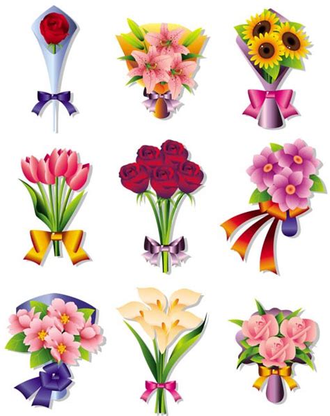 Flowers Bouquets Vectors Free Download