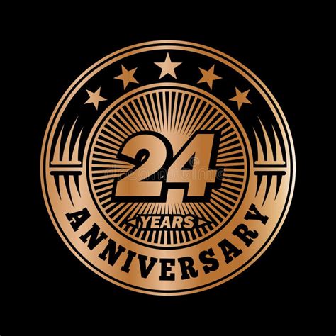 24 Years Anniversary Celebration 24th Anniversary Logo Design 24years