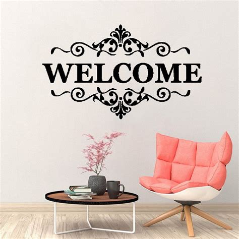 Welcome Designed Wall Stickers 12 Inches By 24 Inches Price In