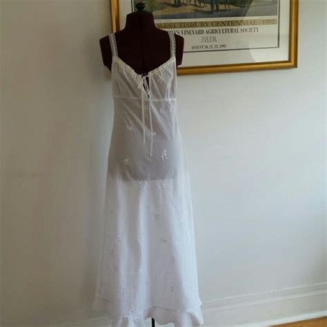 Victoria S Secret White Cotton Nightgown Night Gown Cotton