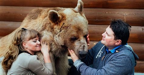 a couple adopted orphaned bear cub after 23 years they still live together