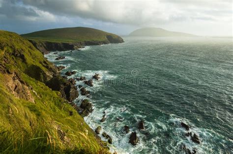 Scenic View Over West Coast Of Ireland On Dingle Peninsula Count Stock