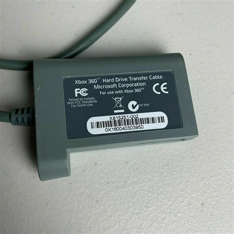 Genuine Microsoft Xbox 360 Hard Drive Data Transfer Cable Starboard Games