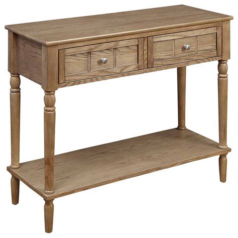 Convenience Concepts French Country Console Table In Driftwood Caramel