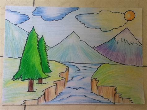 Easy Landscape Drawing For Beginners At Explore