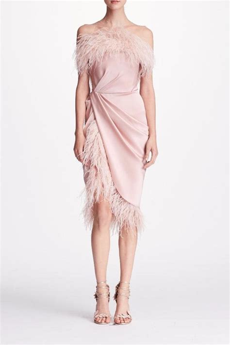 Feather Cocktail Dress Satin Cocktail Dress Feather Dress Feather Cocktail Dress