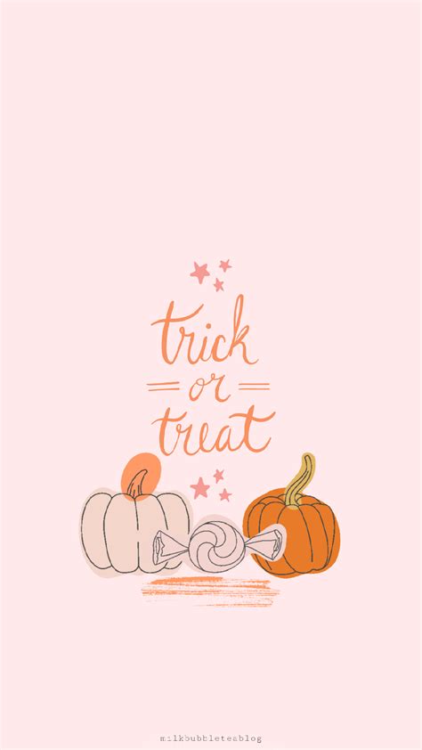 Trick Or Treat Free Fall Wallpapers Iphone Milk Bubble Tea