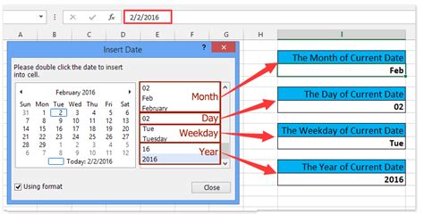 How To Insert Current Day Or Month Or Year Into Cellheaderfooter In