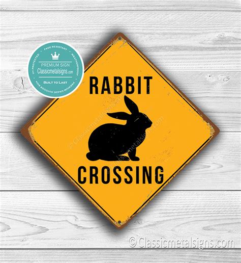 Rabbit Signs Classic Metal Signs