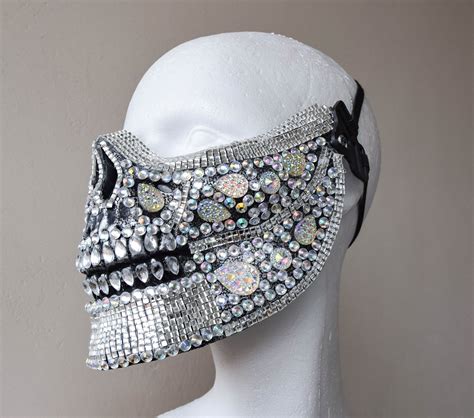 Silver Skull Mask Festival Mens Womens Mask Masquerade Half Face