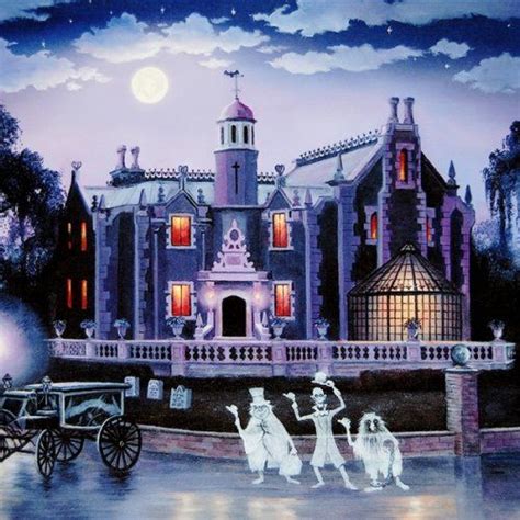 Disney Haunted Mansion Signed Matted Art Larry Dotson Disney