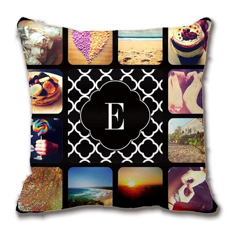 Minted's collection of designs featuring stylish photo patterns and arrangements can be printed in three different sizes with multiple use cases in mind. Create Your Own Photo Monogram Throw Pillow Case Decorative Cushion Cover Pillowcase Customize ...