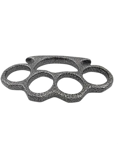 Solid Steel Knuckle Duster Brass Knuckle Black And Grey Panther