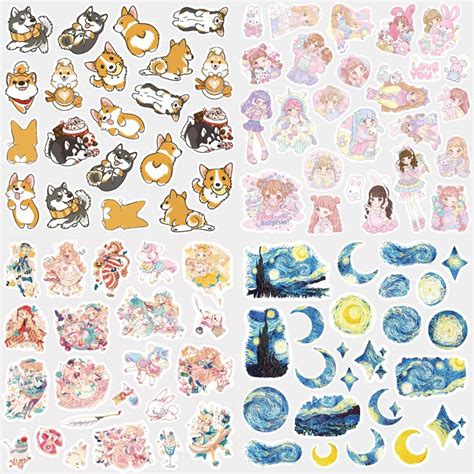 See more ideas about cute stickers, stickers, kawaii. 2021 5Bag Cute Stickers Creative Van Gogh Stickers Kawaii ...