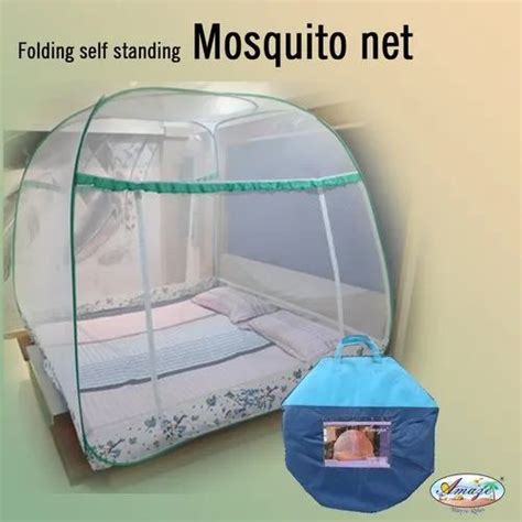 Amaze Polyester Folding Self Standing Mosquito Net Shape Square At Rs