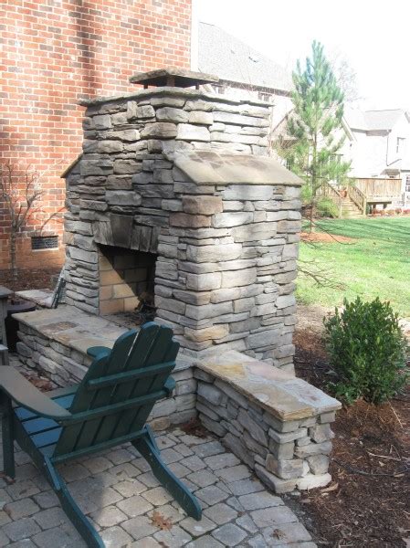 New Stone Outdoor Living Projects Including Outdoor Fireplaces In