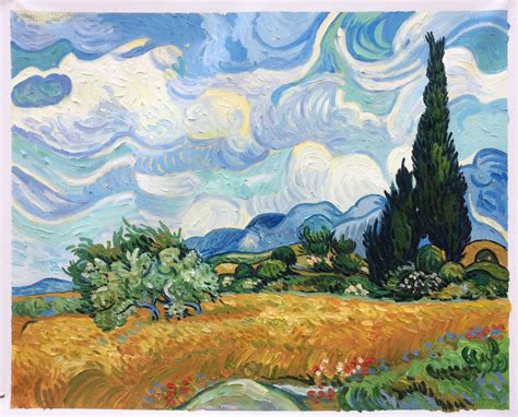 Wheat Field With Cypresses At The Haude Galline Near Eygalieres
