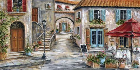 Tuscan Street Scene Painting By Marilyn Dunlap