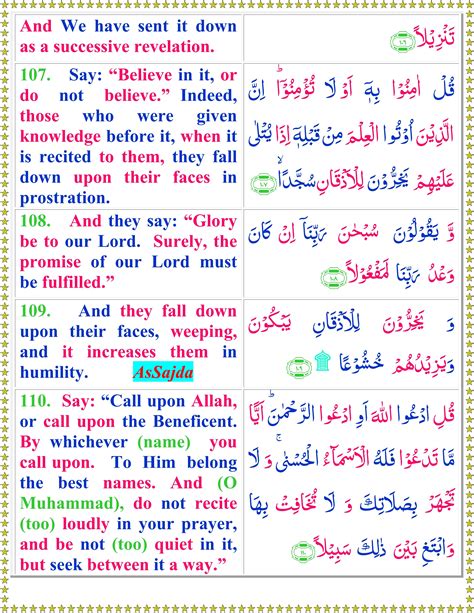 Surah Bani Israil English Page 3 Of 3 Quran O Sunnat