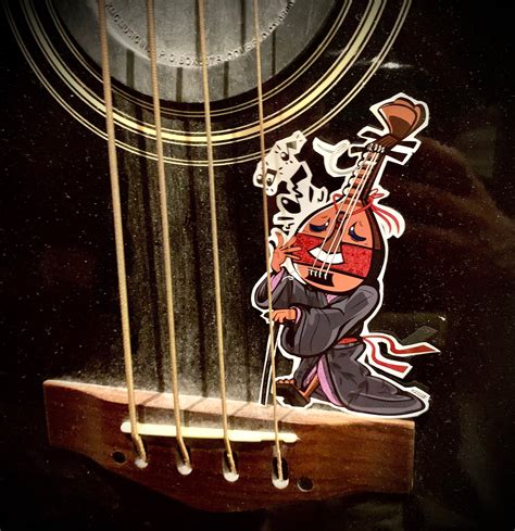 Biwabokuboku haunted biwa lute Tsukumogami yokai sticker. | Etsy