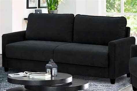 Lifestyle Solutions Rasaun Sofa in Black | BestHomeHQ.com