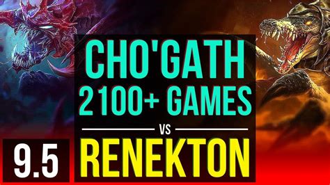 Chogath Vs Renekton Top 2100 Games Kda 1005 Legendary Korea