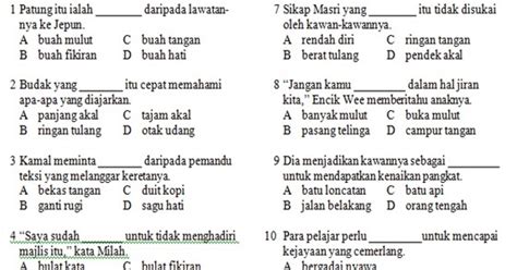 Nota dan latihan ini dapat membimbing murid memahami bandingan semacam dalam pelbagai konteks ayat. Bahasa Melayu Sekolah Rendah: Latihan Simpulan Bahasa