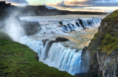 Alone At The Raging Waterfall Of Gulfoss Alone At The