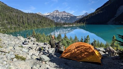 Backcountry Camping Joffre Lake Canada Hike Up To Glacier Youtube