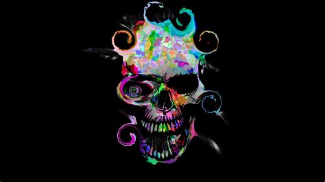 Colorful Skull Hd Wallpaper