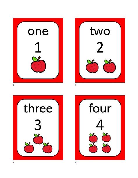 Numbers Flash Cards Numbers 1 To 20 Kindergarten Etsy España