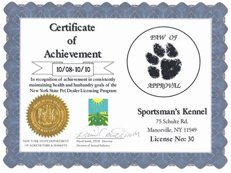 Service Dog Training Certificate Template Inspirational Dog Training