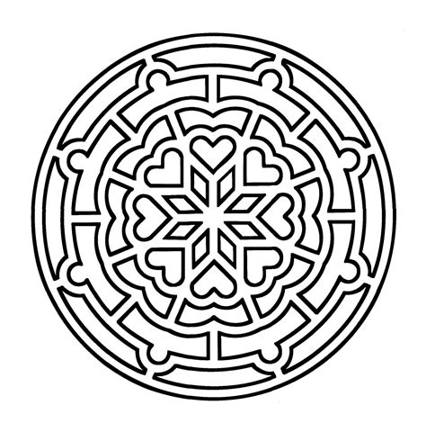 Simple Mandala 4 Mandalas Coloring Pages For Kids To Print And Color
