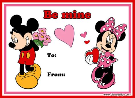 Printable Disney Valentine's Day Cards | Disneyclips.com